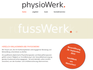 Pagewerkstatt: Physiotherapie-Praxis Physiowerk